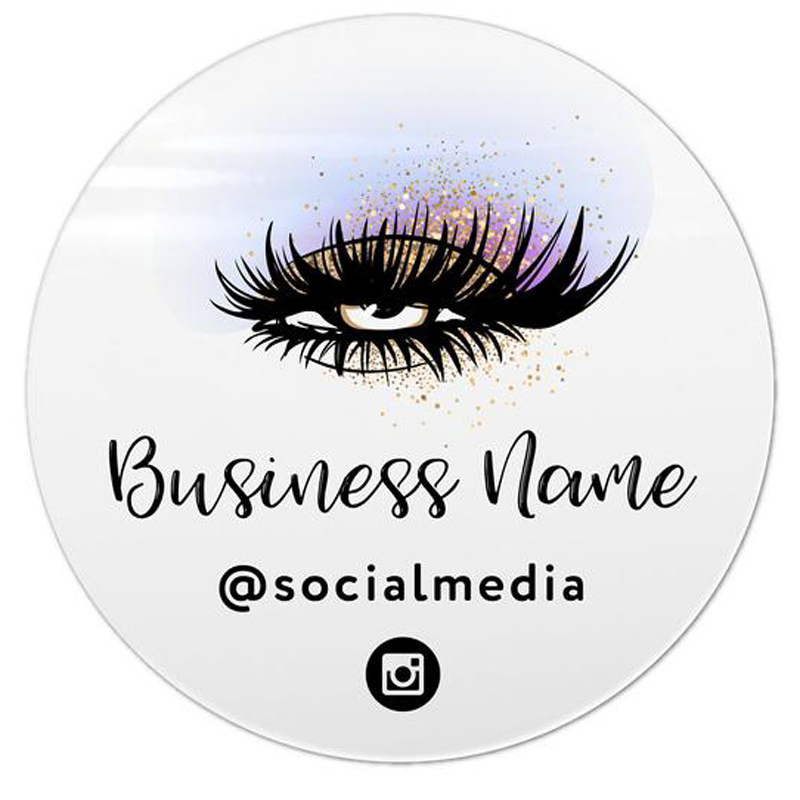 Eyelash Extension Logo Design - Adesivo logo design etichetta estensione ciglia,